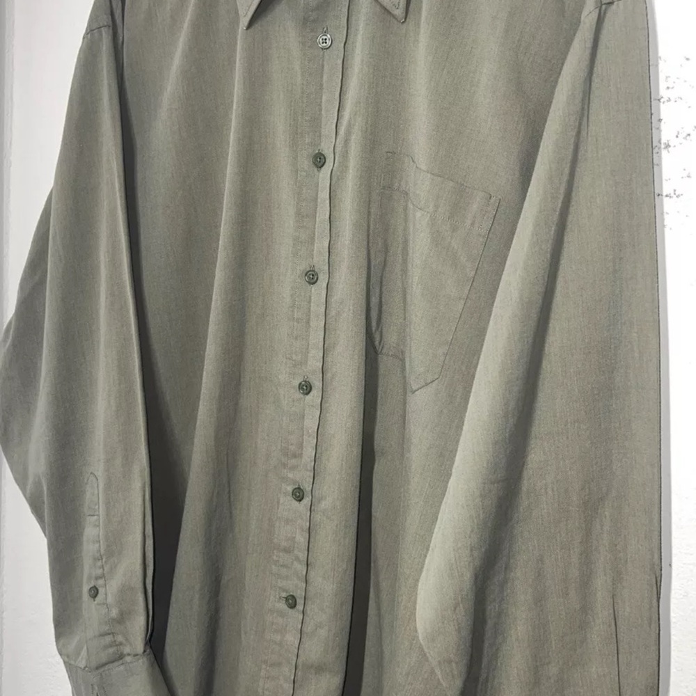 Givenchy monsieur Men's Olive Green button down Shirt 32/33
